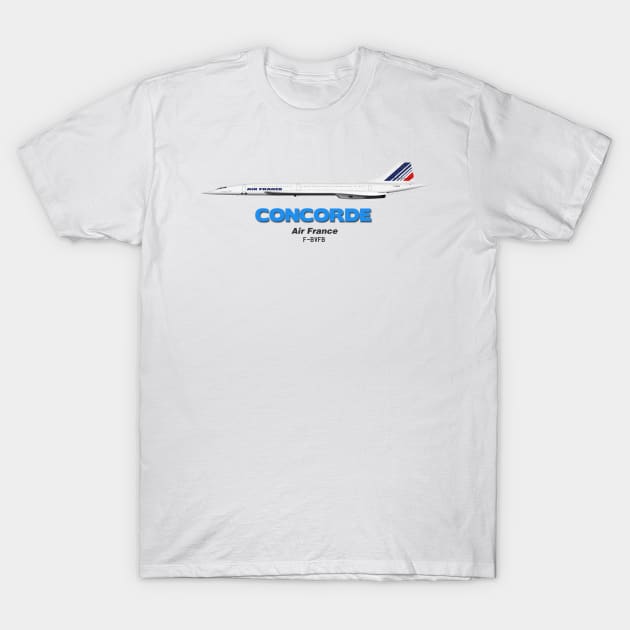 Concorde - Air France T-Shirt by TheArtofFlying